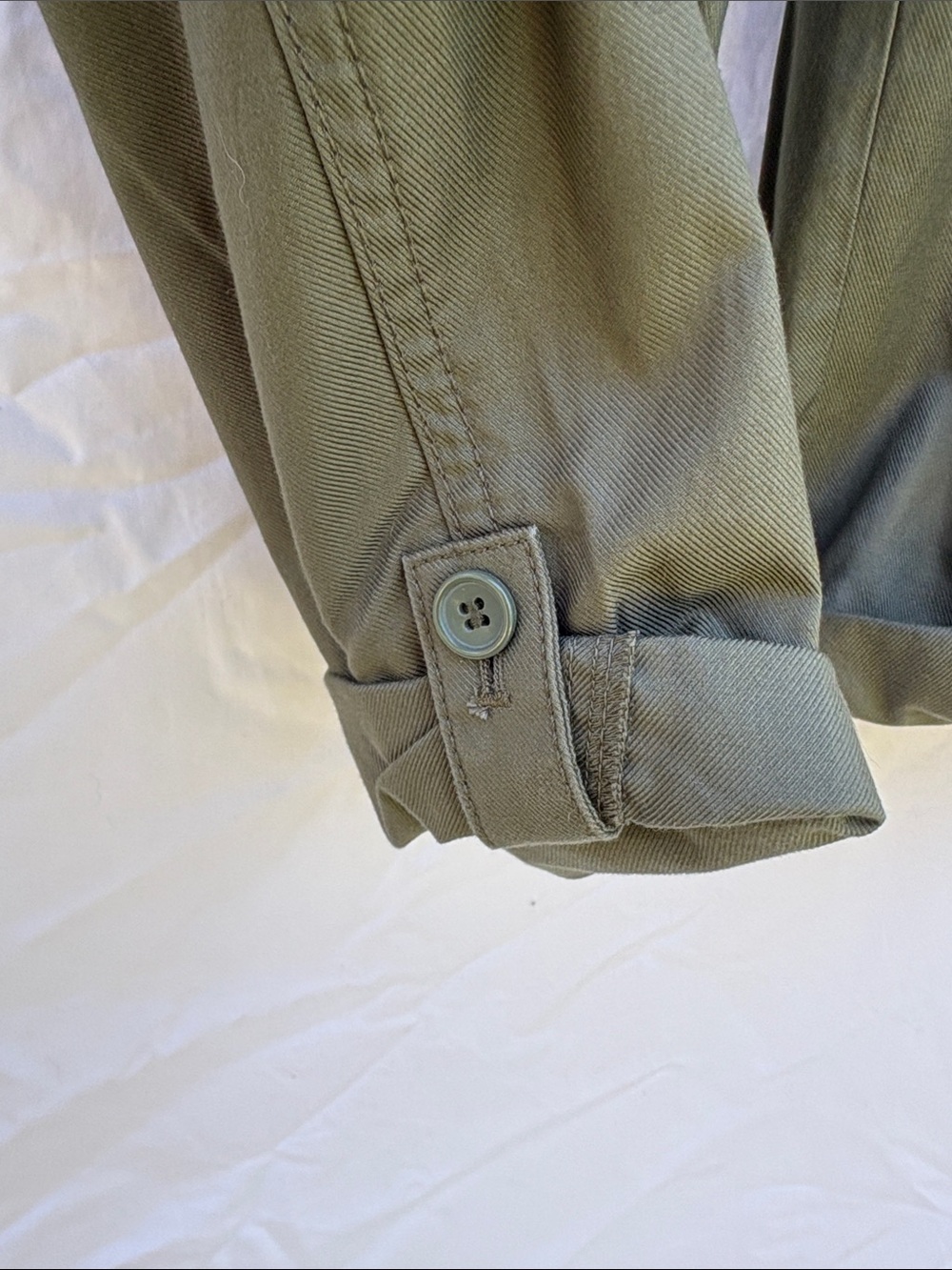Talbots Olive Pull-On Drawstring Chinos - Picture 8 of 12